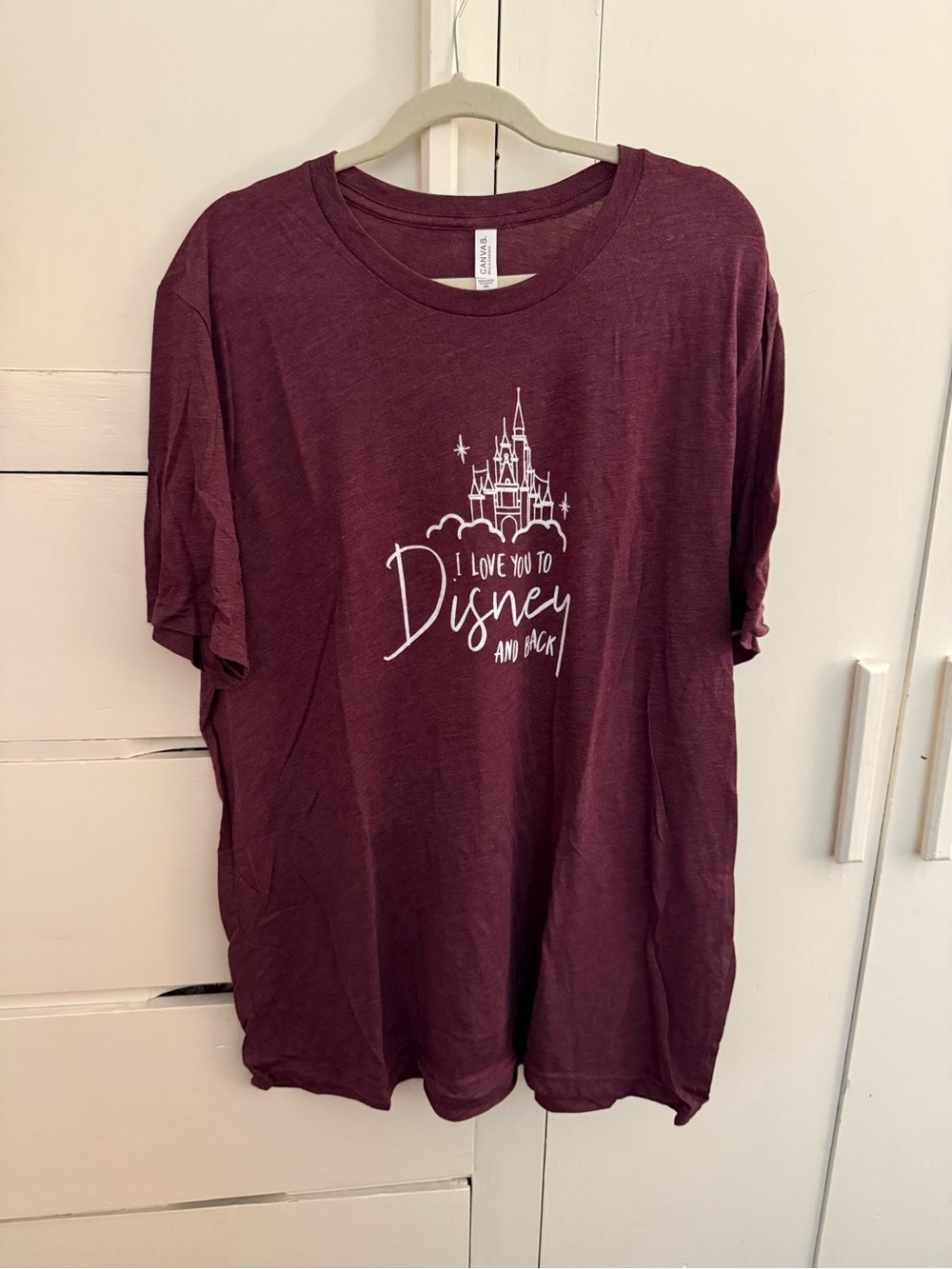Bella Canvas Maroon Graphic Tee with White Castle Print